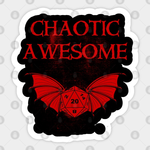 Chaotic Awesome Dragon Dice Tabletop RPG DM Gift Sticker by wildbot